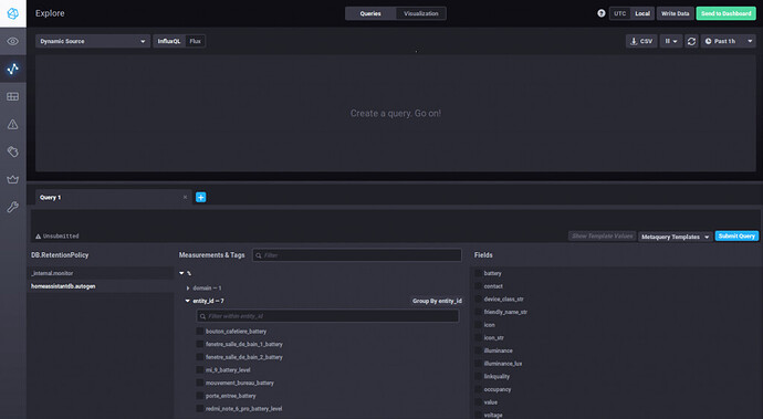 InfluxDB Home Assistant BDD