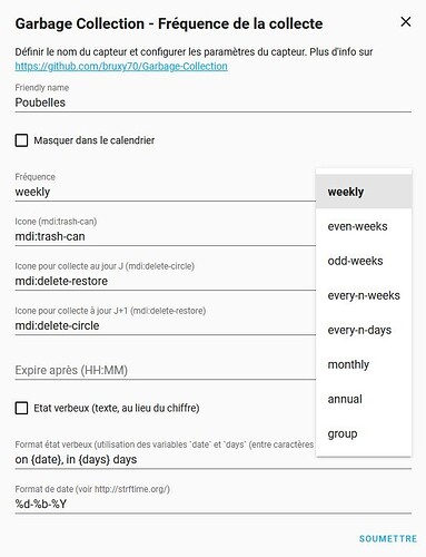 Garbage Collection Réglages