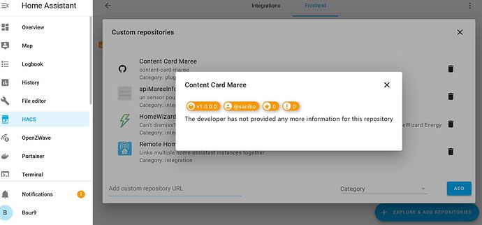 Capture carte maree