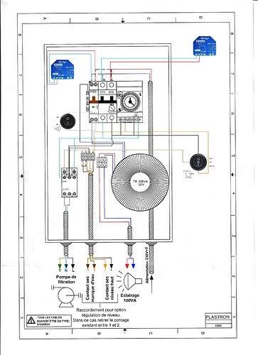 Schema coffret electrique piscine