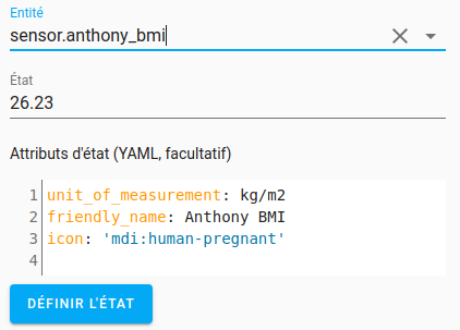 XiaomiScaleEntitéBMI